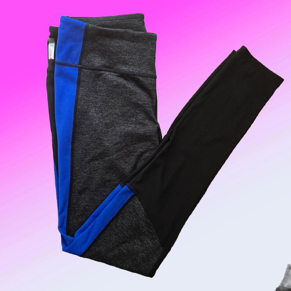 Zella Stylish High-Waisted Color Block Leggings